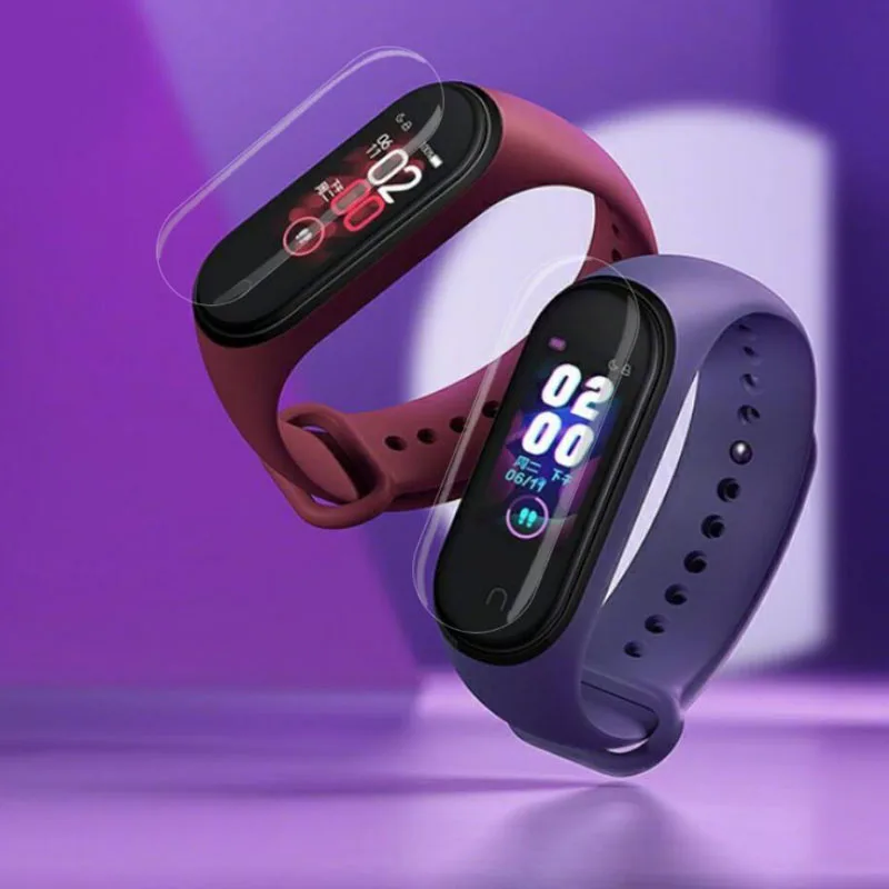 5 قطعة بولي TPU لينة التغطية الكاملة فيلم واقية الحرس ل شاومي Mi الفرقة 4 Miband 3 الذكية معصمه حامي الشاشة غطاء