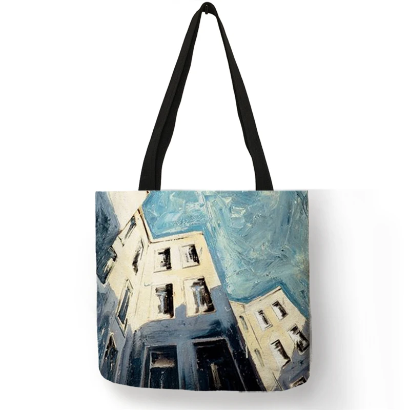 Fashion 2020 Women\'s Shoulder Bag Beautiful Scenery Mountain Flowers Printed Shopping Tote Bags Large Capacity B13075