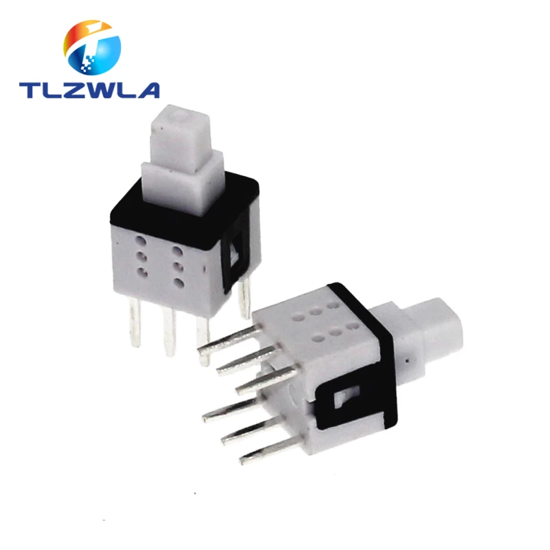 10pcs 5.8*5.8mm Self Locking Push Tactile Power Micro Switch Kit 2 3 6 Pin Button Switches 5.8x5.8