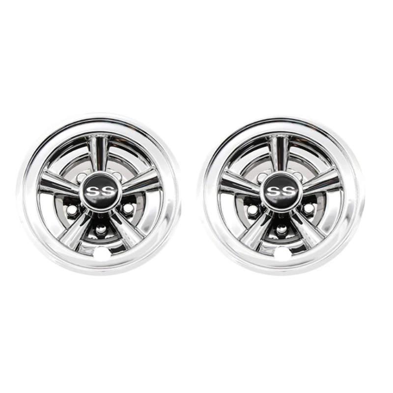 8Inch SS Golf Cart Wheel Covers, 5 Spoke Design Hub Cap for Golf Carts for Club Car, EZGO, Yamaha