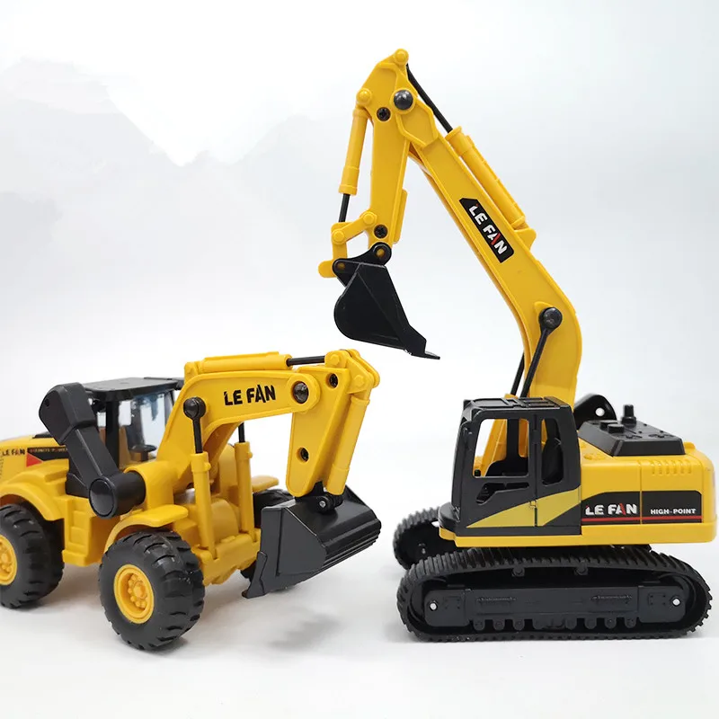 1:50 high-quality plastic hand-cranked excavator model,high-simulation forklift truck toy,free shipping on hot sale