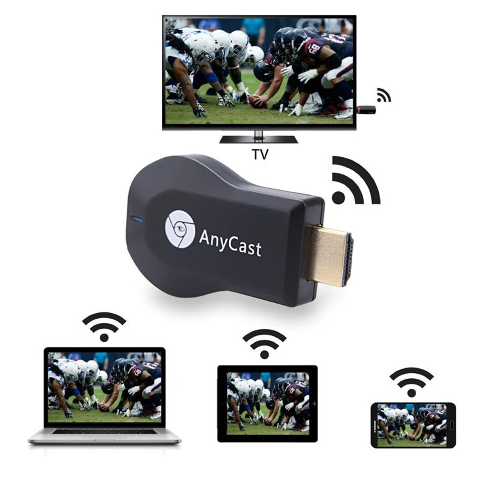 Anycast M4 2.4G/5G 4K Miracast Any Cast Wireless Receiver TV Dongle 1080P Screen HDMI-compatible For DLNA Miracast