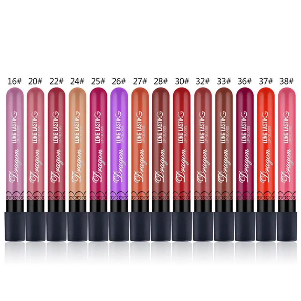 Hot Selling 28 Colors Velvet Makeup Lip Gloss Long Lasting Liquid Lipstick Matte Lip Tint Sexy Lipgloss Lip Cosmetics