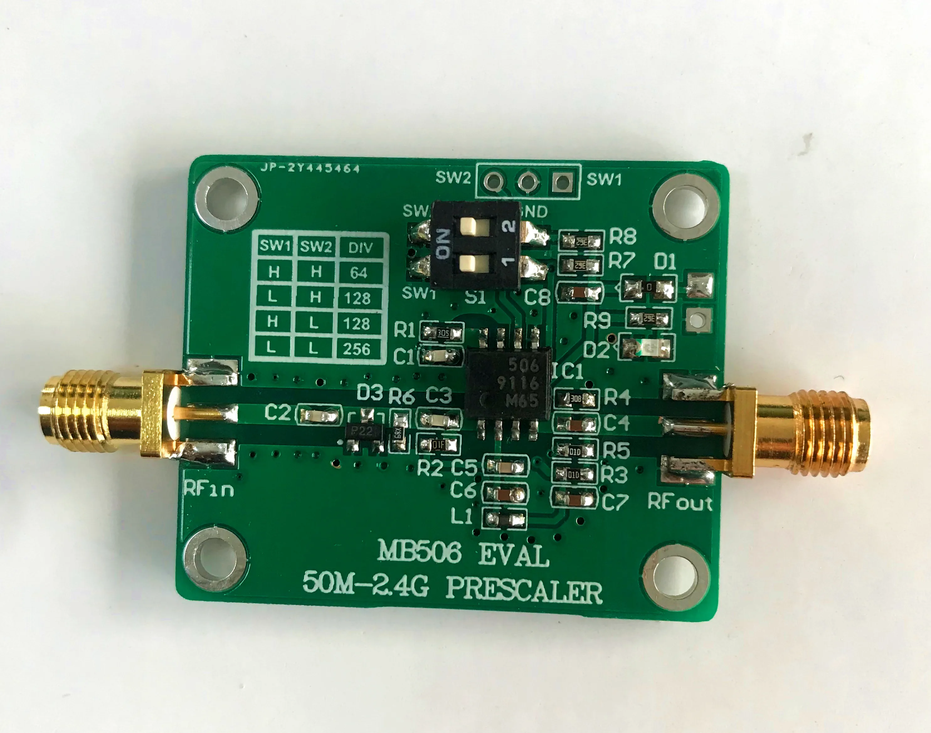 MB506 Module Microwave Prescaler 64 128 256 Frequency Division 2.4GHz