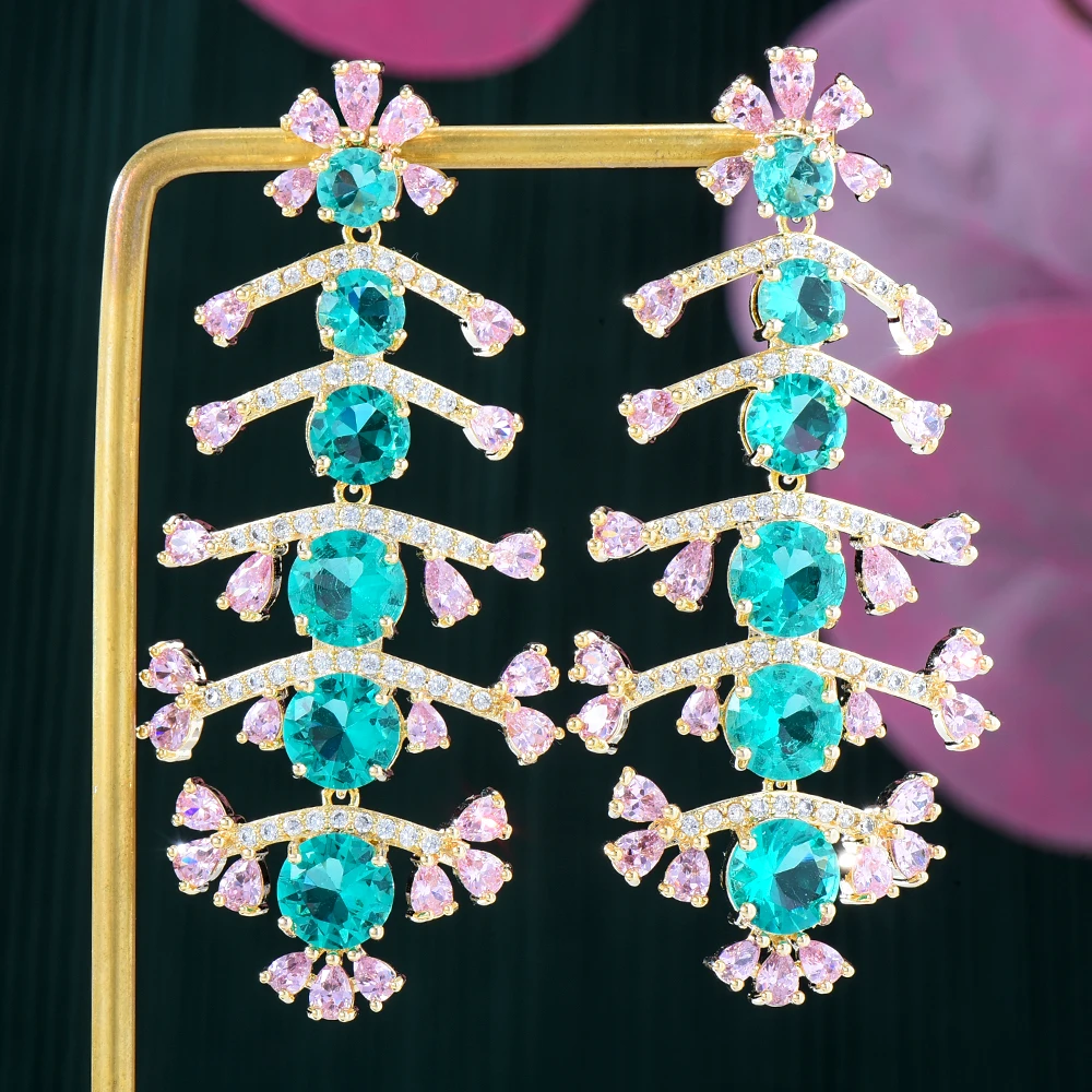 

missvikki New Trendy Gorgeous Originla Shiny Pendant Earrings for Women Girl Daily High Quality Noble Lady Bridal Accessories