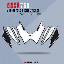 Motorcycle Front Fairing 3D Gel Protector decorative stickers for SUZUKI GSXR750 600 K8 2008 gsxr 600 k 8 Front Fairing Head