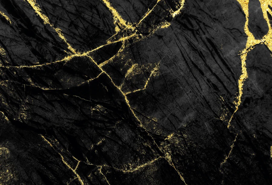 Marble Alternative Black Gold Vinyl Backdrop Black Cloth Stone Wallpaper Vinyl Floor Background for Aquarium