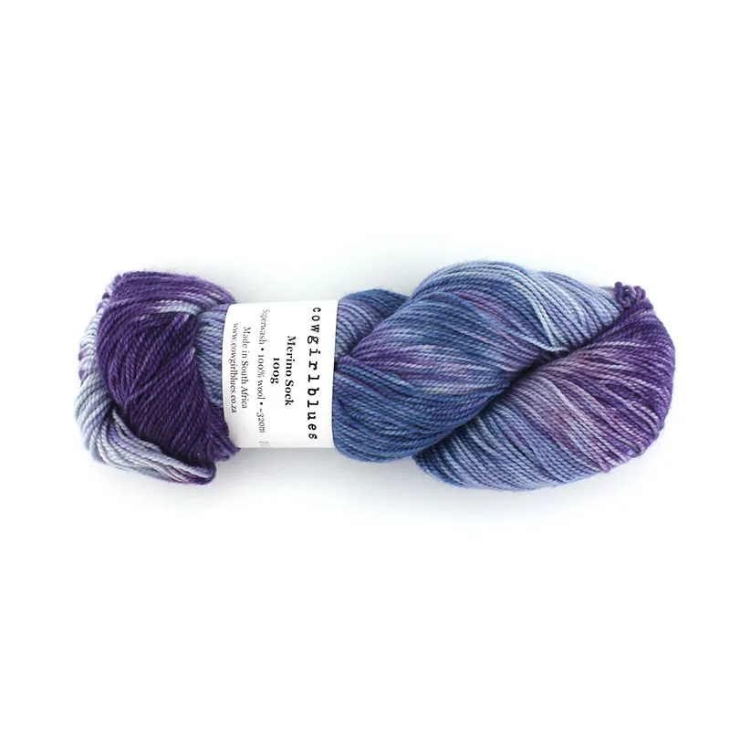 100g/hank Cowgirlblues Merino Sock Yarn Hand-Dye DIY Craft  Yarn for Scarf and Socks