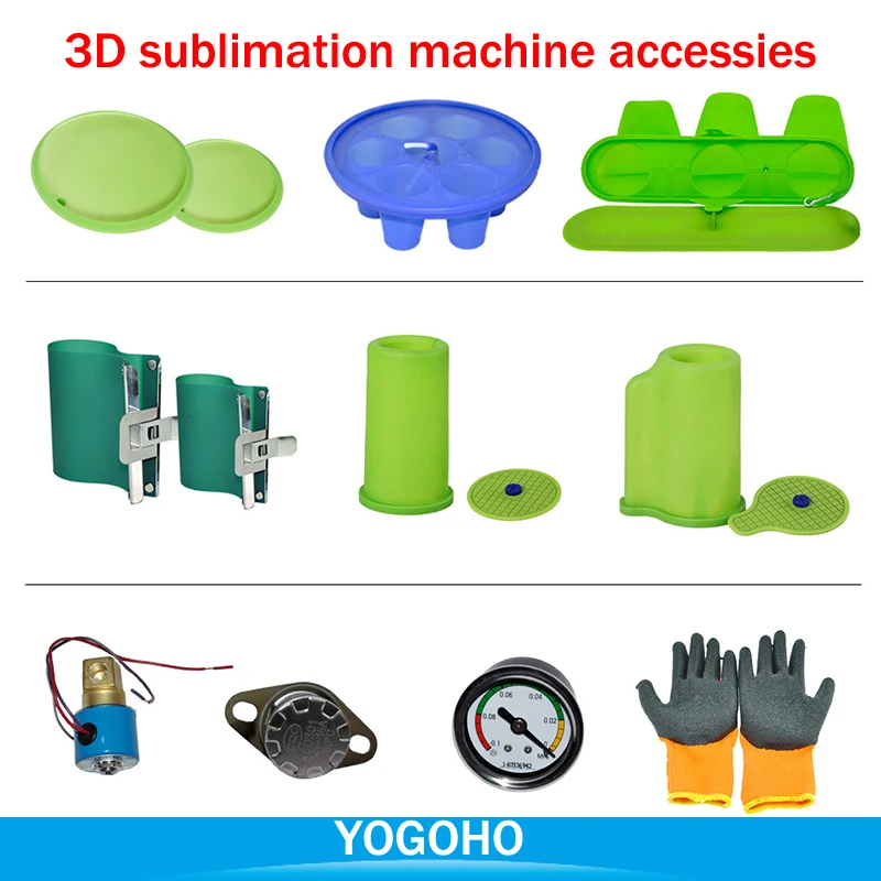 3D Sublimation Printer Machine Accessories Wraps Mug Rubber Clamps Fixture Vacuum Pump  Printed PCB electromagnetic valve