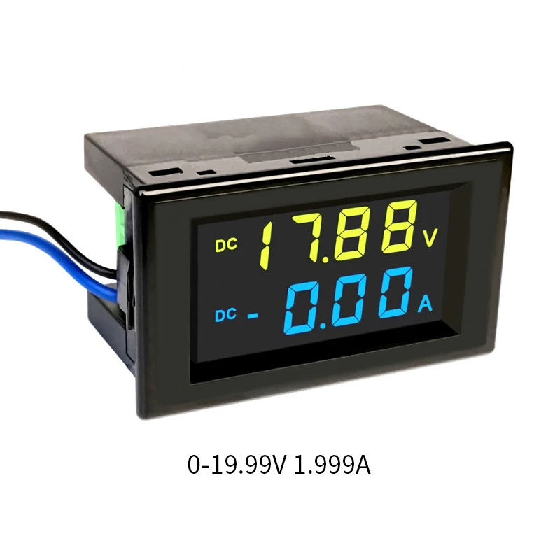 1PCS D85-3050AG Double Digital Display LCD Voltmeter Ammeter DC19.99V-600V Voltage Meter Current Meter Tester Monitor Panel