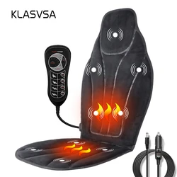 KLASVSA – fauteuil de Massage chauffant pour siège arrière, voiture, maison, bureau, masseur, coussin vibrant, Relaxation du dos et du cou