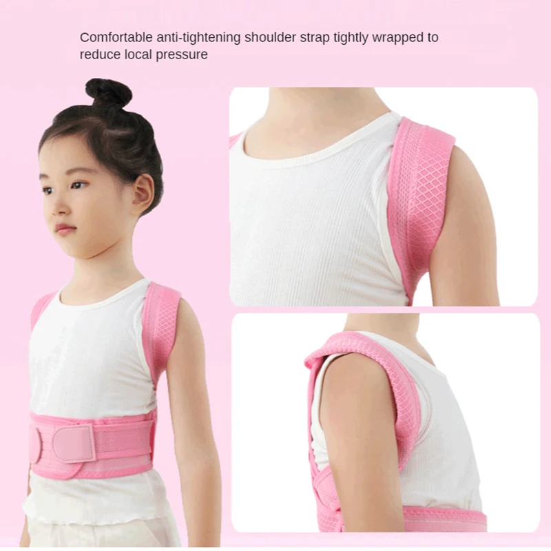 Posture Corrector Back Posture Trainer Clavicle Spine Shoulder Correction Adjustable Length Back Support，Prevent Humpback