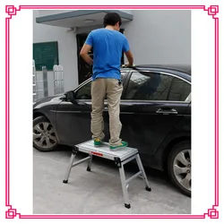 108x50x41cm Aluminum Alloy Car Wash Workbench Foldable Footstool Construction Renovation Workbench Maintenance Climbing Ladder