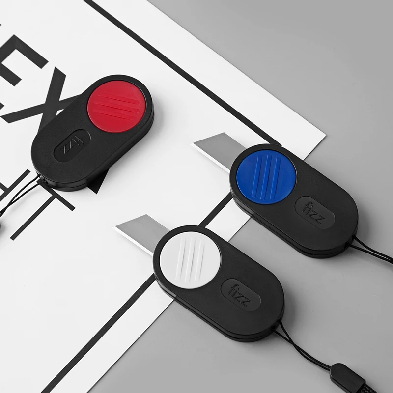 Портативный мини-нож Fizz Универсальный канцелярский нож, красный, синий, белый, для открытия упаковки, для офиса, школы, искусства, для студен...