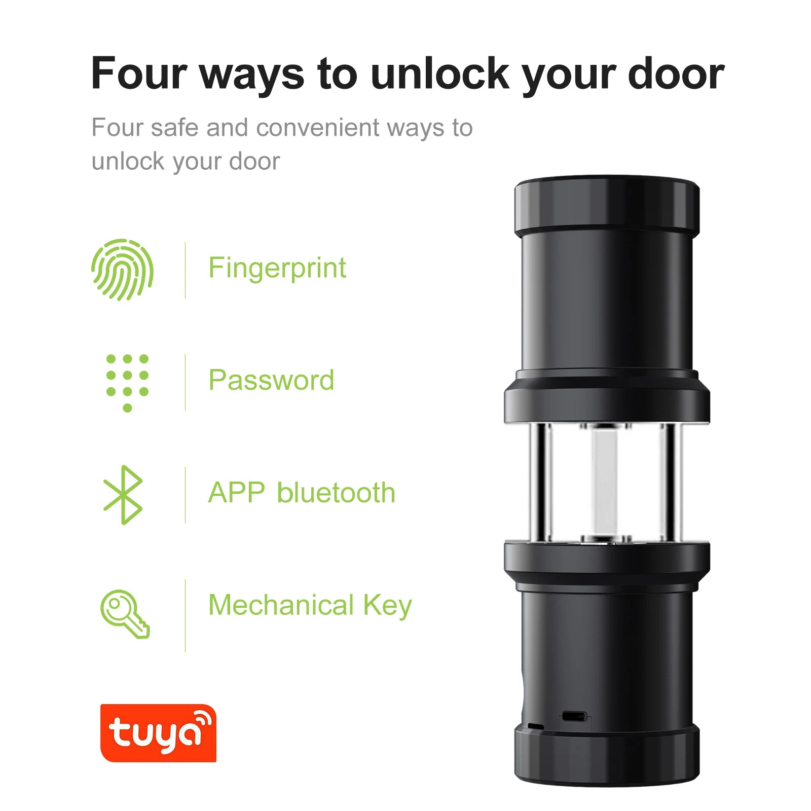 Home bluetooth Biometric Identification Control Fingerprint Lock Tuya App Control Smart bluetooth Password Handle Smart Lock