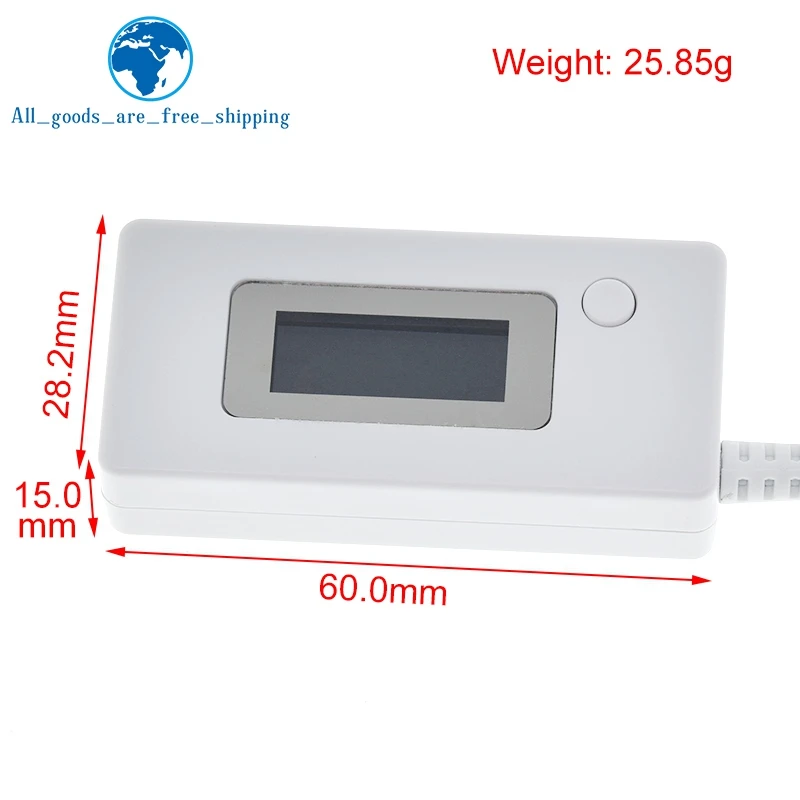 LCD Micro USB Charger Battery Capacity Voltage Current Tester Meter Detector +Load Resistor 2A/1A with Switch