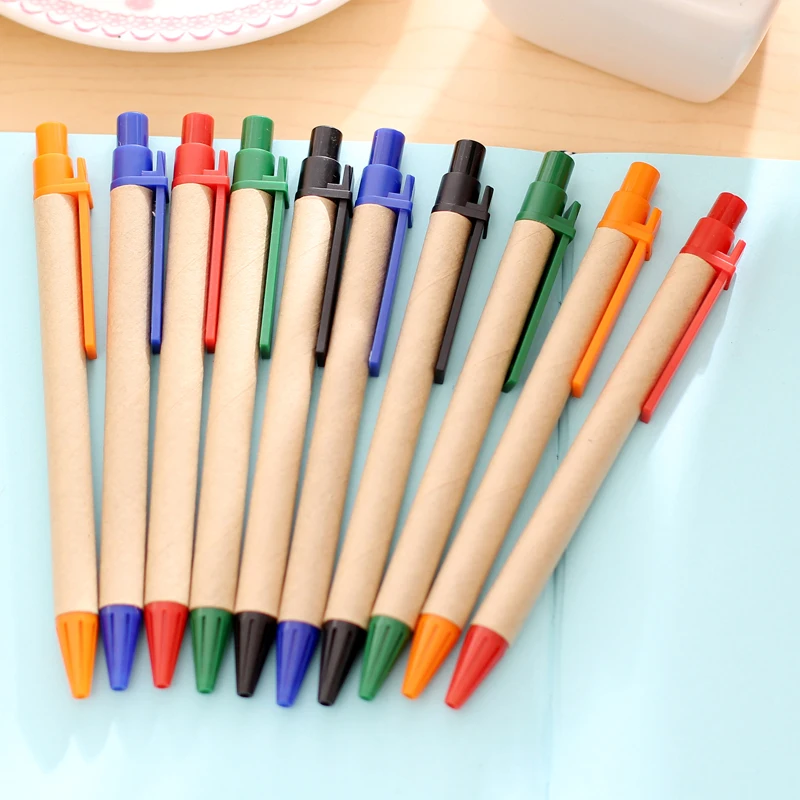 100pcs/lot paper ball pen ECO Recycled Paper Ball Pen Eco-friendly Ballpoint Pen