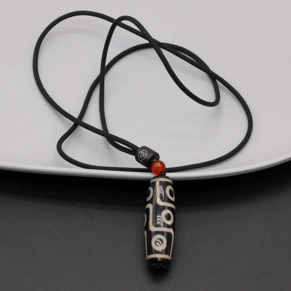 Hot Sale Natural Stone Tibet Dzi Pendants Reiki Heal Amulet Necklace Jewelry for Tribal Necklace Women Party Gifts