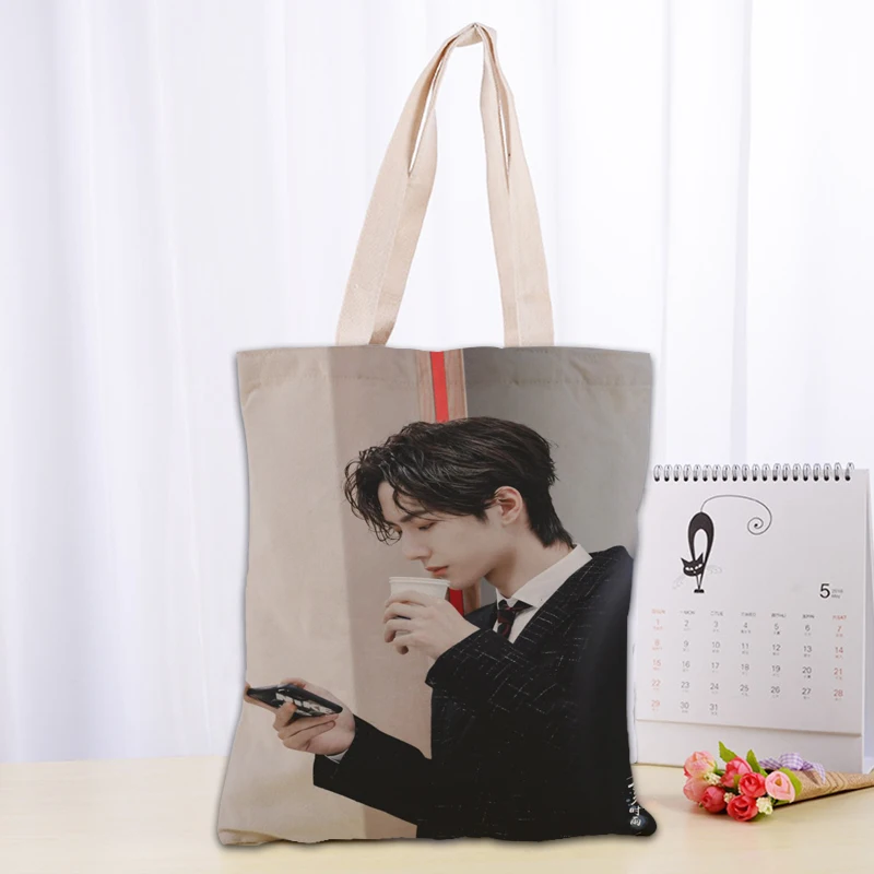 Hot Chen qingling Lan Wangji Wang Yibo Printed Canvas Tote Bag Fashion Durable Cotton Linen Handbag Bags Custom your image