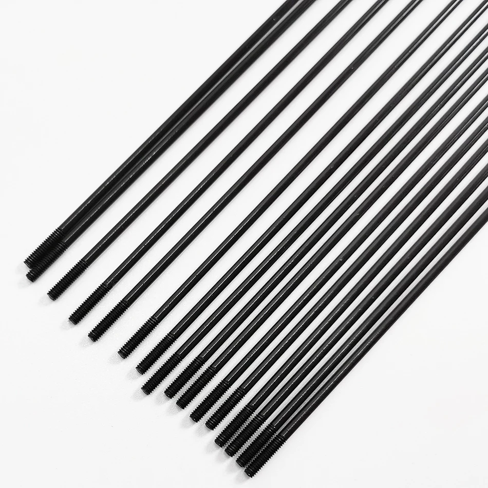 Raggi Per Bicicletta SENQI – Set Da 36 Pezzi, 14G, Da 80 A 297 Mm, Con Tappi In Rame, Nero (Acciaio #45) E Argento (Acciaio Inox), Diametro 2mm - 3