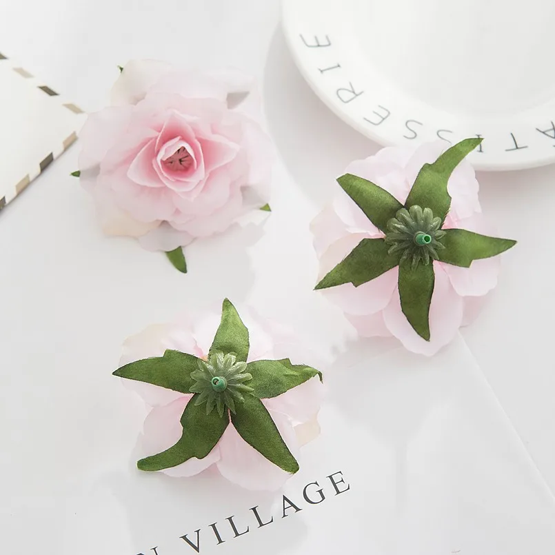 100 Stück Künstliche Blumen, Seidenrosenköpfe, Hochzeitsdekoration, Brautaccessoires, Ausverkauf, Heim- und Außendekoration, Weihnachtsgirlande – Detail 2