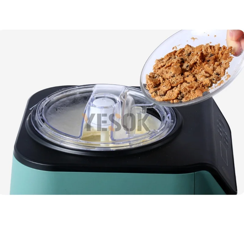 เครื่องทําไอศกรีมที่บ้าน Self-cooling อัตโนมัติคอมเพรสเซอร์เครื่องทําความเย็น DIY Ice Cream