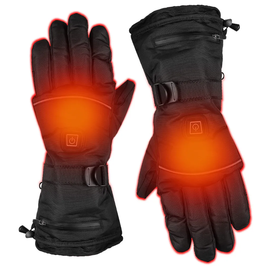 

Electric Heated Gloves Heat Heating Gants Thermal Adjustable Temperature Hand Warm Motorcycle Riding Ski Gloves Thermal Guantes