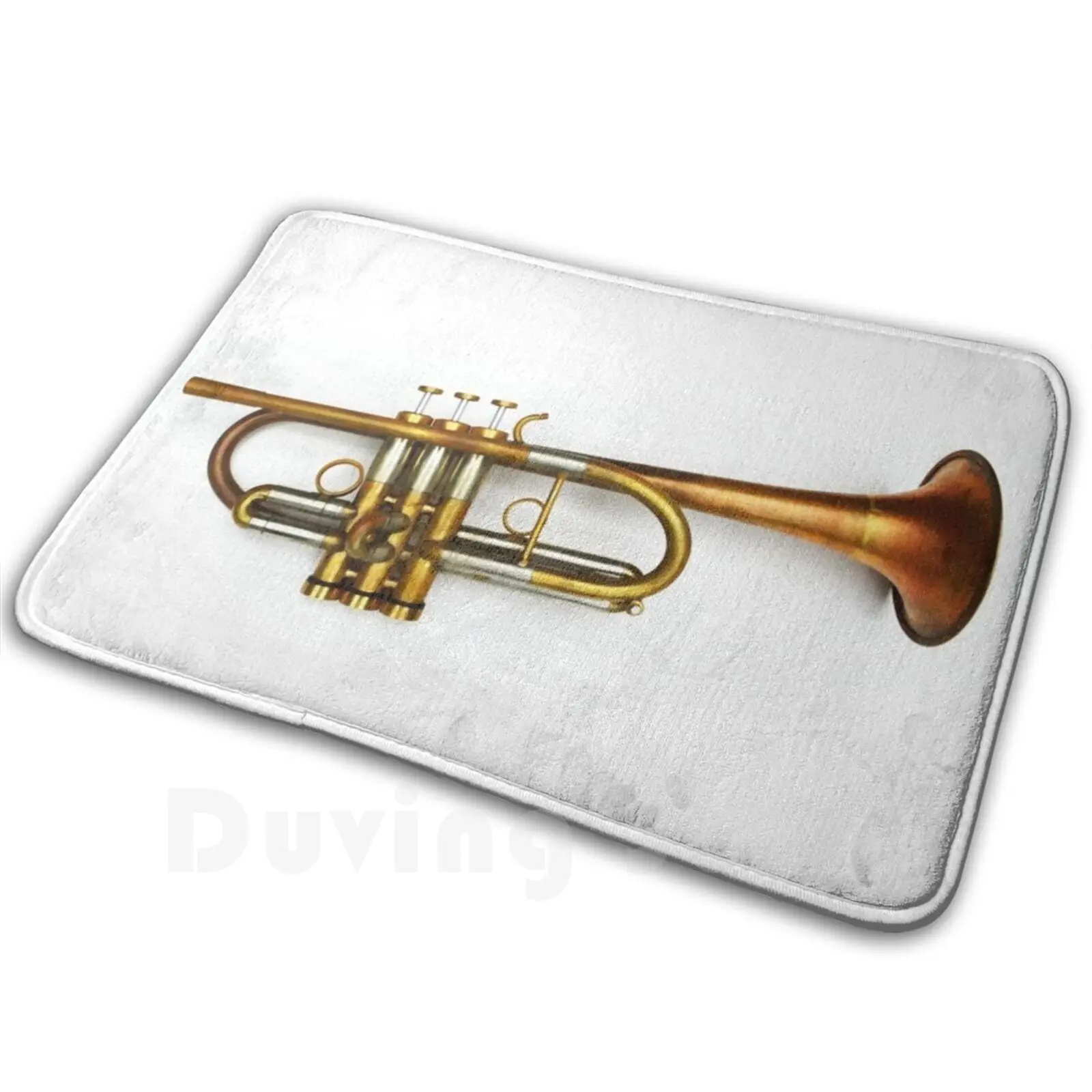 Trumpet Carpet Mat Rug Cushion Soft Trumpet Mouthpiece Valves Music Musician Musical Instrument Wynton Marsalis Jazz