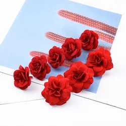 20/50 pieces Silk Roses Head home Decoration Accessories Scrapbooking Diy Gifts Box Wedding Decorative Flowers Artificial Flower