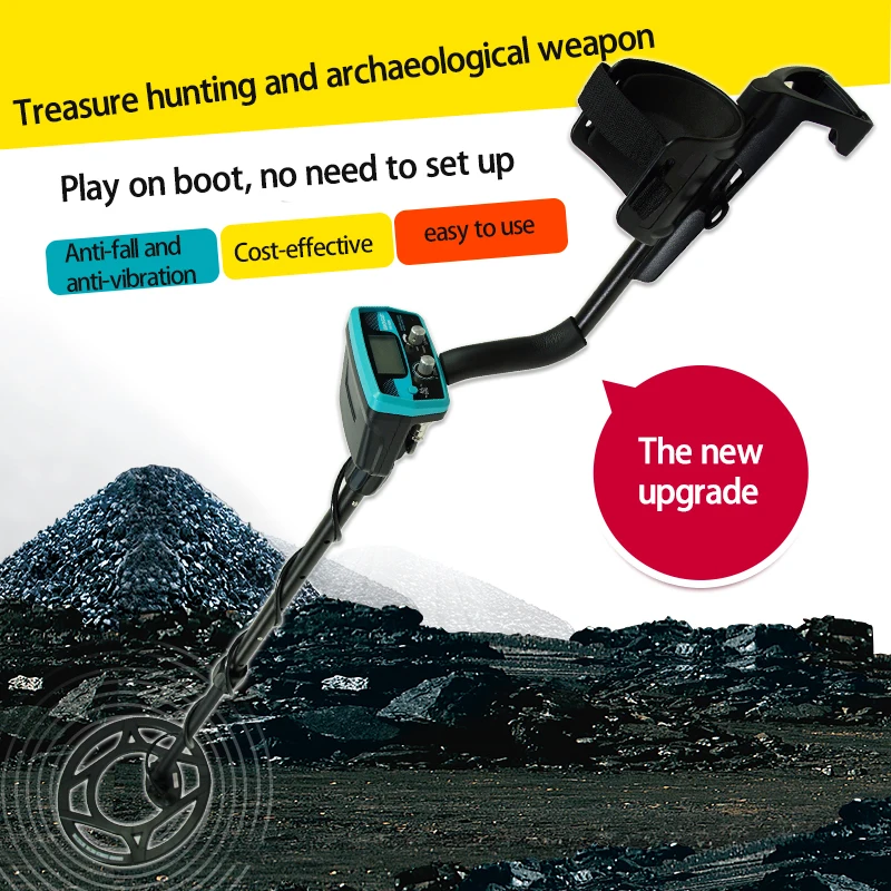 TS180 Underground Metal Detector Handheld Underground Underwater Treasure Detector Small Archaeological Positioning Rod