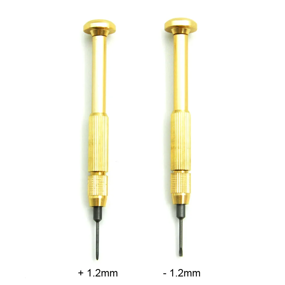 2pcs/lot Rotatable Top Watch Screwdriver set,1.2mm Flat Cross Blade Replacement Screwdriver Watch Tools for watchmaker