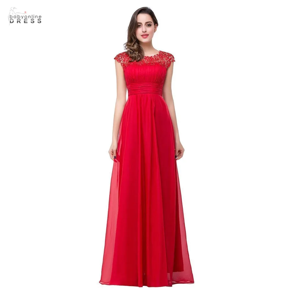 Ready To Go Red Long Lace Evening Dress With Crystal Sexy Backless Cut-out Evening Gowns Vestido de Festa