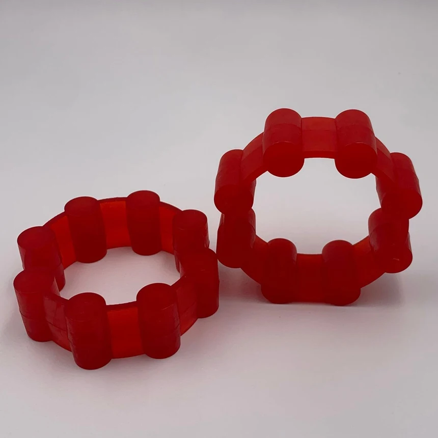 CC MH80 73*45*23 73x45x23 Solid Red Polyurethane PU Flexible Pump Shaft Coupling Ring Elastic Gasket Buffer Damper Cushion