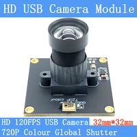 HD 120FPS MJPEG USB Camera Module Non Distortion Colour Global Shutter High Speed OTG Windows Android Linux UVC 720P USB Webcam