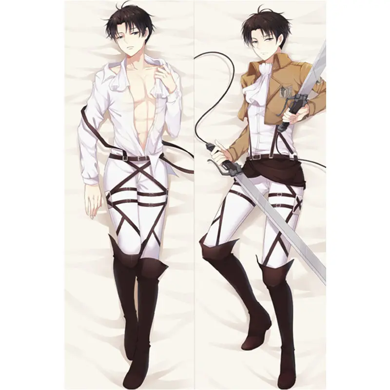 Anime Shingeki no Kyojin Attack on Titan Eren Jaeger Ackerman Levi Rival Dakimakura Pillow Cover Hugging Body Pillow Case AK01P