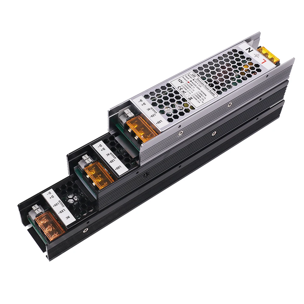 Zasilacz ze ściemniaczem AC 220V 230V 240V do DC 12V 24V moc transformatora przełącznik żelazna obudowa zasilacz Led sterownik do taśmy Led