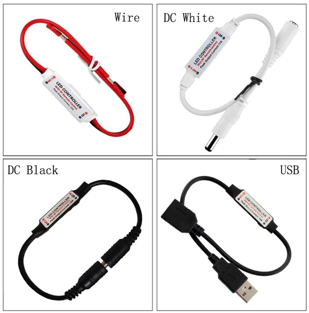 Mini 11Keys RF Wireless Led Remote Controller Led Dimmer Controller For Single Color Light Strip SMD5050/3528/5730/5630/3014