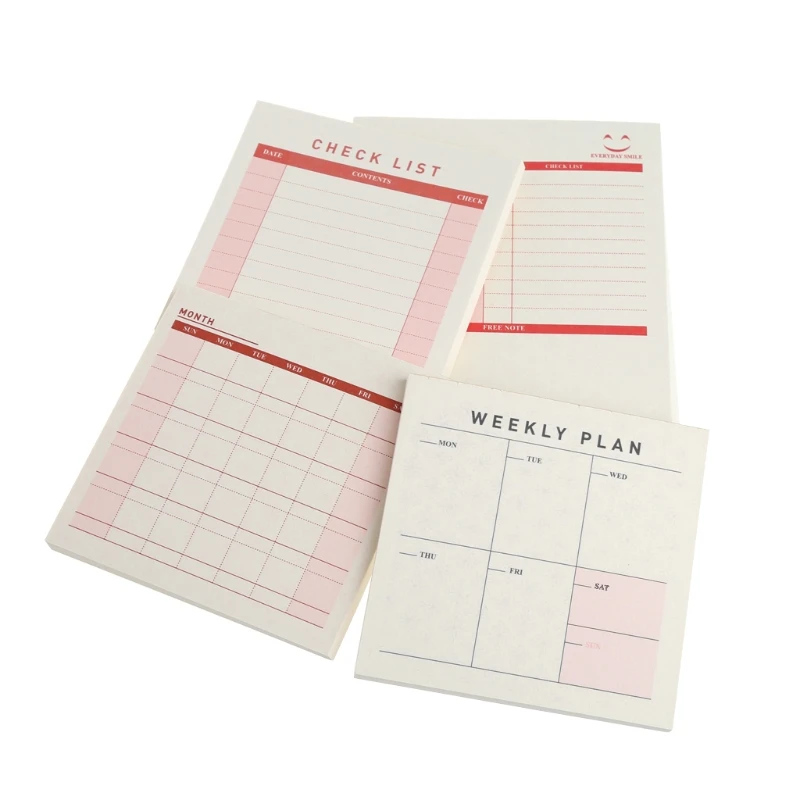 Планировщик блокнот для записей, контрольный лист, планировщик заметок на неделю и месяц, 60 листов