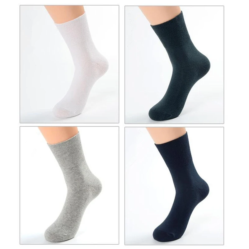 4 Pairs / Lot Diabetic Socks Prevent Varicose Veins Socks for Diabetes Hypertensive Patients Bamboo Cotton Material