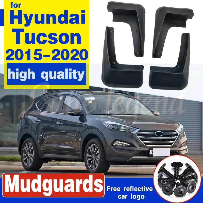 Set Molded Mud Flaps For Hyundai Tucson 2015 - 2020 Mudflap Splash Guards Mudguard Fender Front Rear 2017