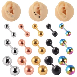 5PCS/Lot Stainless Steel Ear Tragus Cartilage Piercing Ball Earring Conch Ear Lobe Stud Helix Cartilage Piercing Body Jewelry