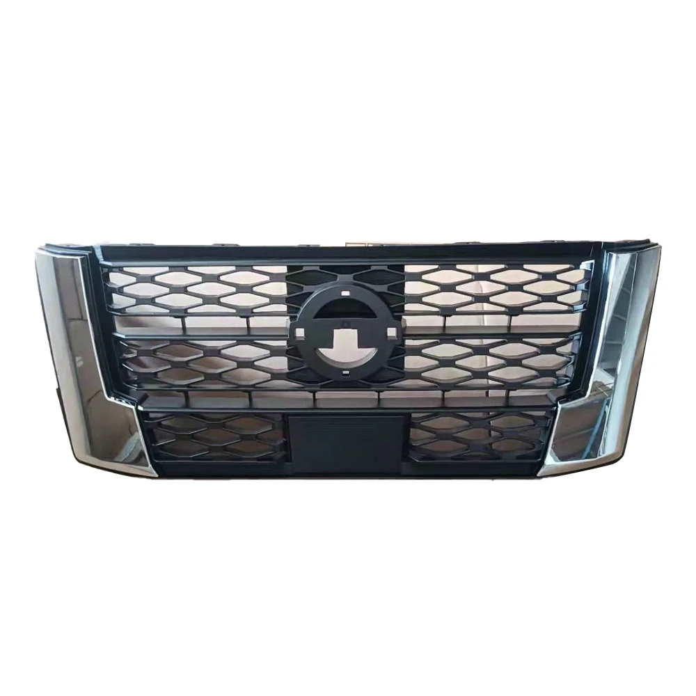 For NP300 Front Grill For Navara NP300 Pro-4X 2021 2022 Racing Grills Front Bumper Grille Grilles Cover Grill Mesh With Lights