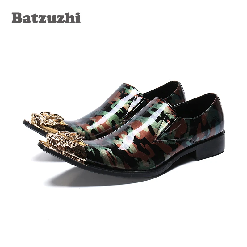 

Batzuzhi Luxury Handmade Men's Leather Shoes Formal Business Men Shoes Slip on Pointed Toe Men Party Shoes Zapatos Hombre,US6-12