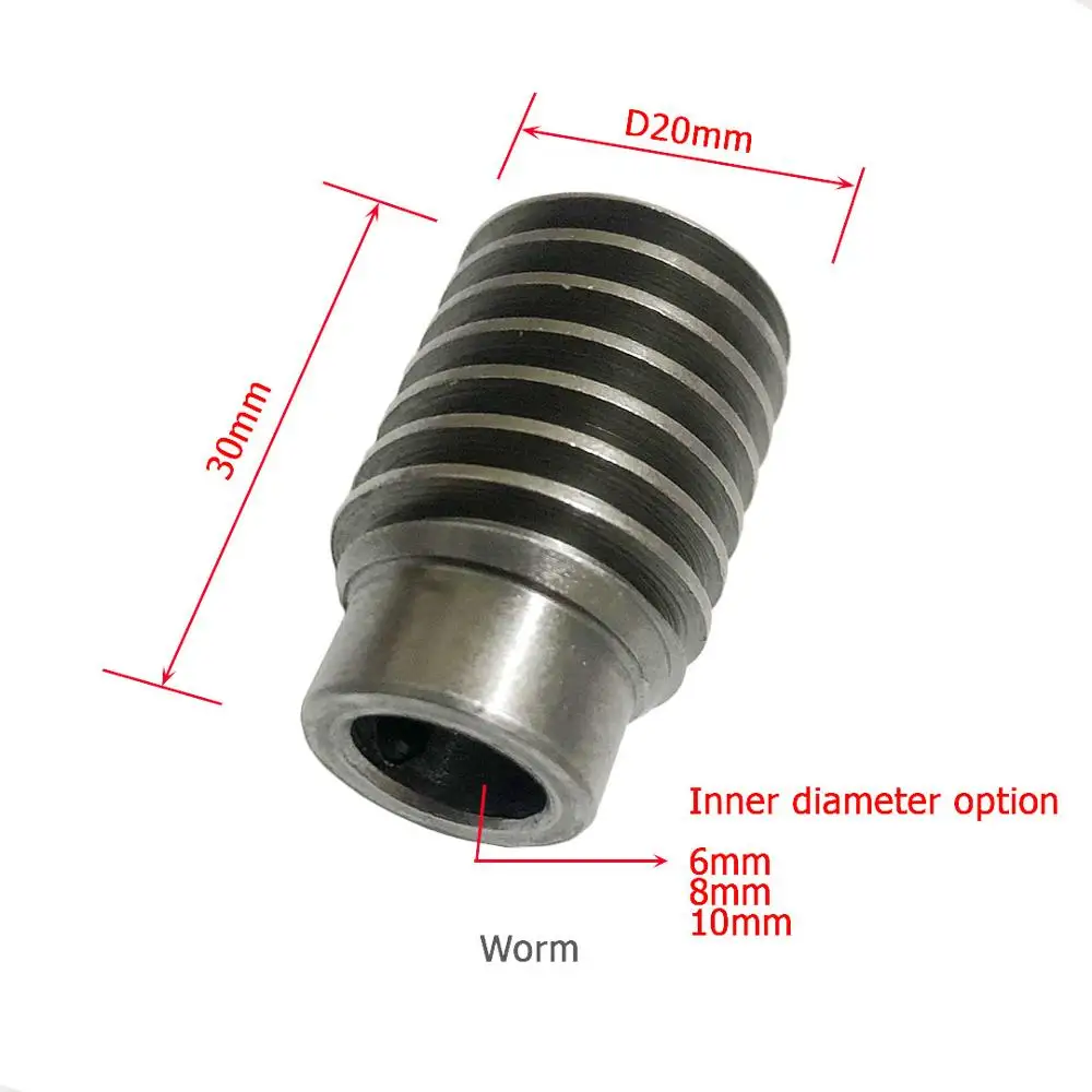 Motor Wheel Worm 20mm*30mm Deceleration Ratio 20 Steel Cooper Electric Motor Wheel Kit