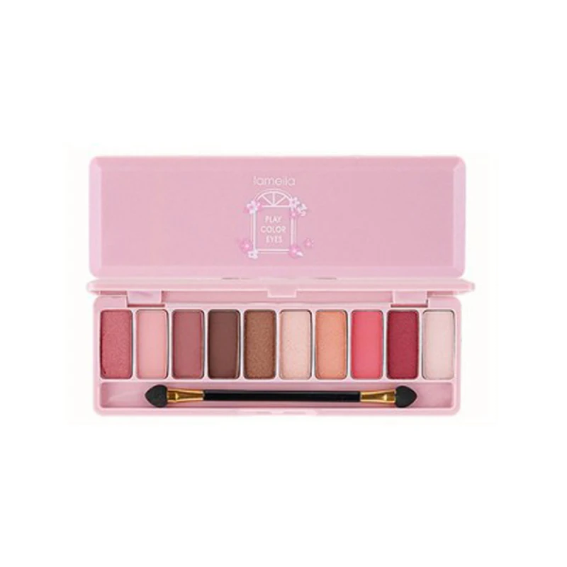 لوحة ظلال عيون من لاميلا مكونة من 10 ألوان، لوحة ظلال عيون عارية غير لامعة تدوم طويلاً، قرص ظلال عيون بيرليسسينت يوميًا T0960