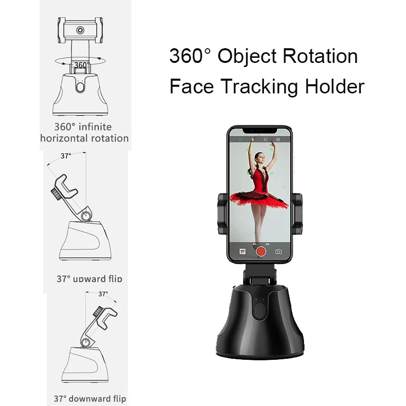 Автоматическая умная селфи-палка для съемки с поворотом на 360 °, держатель для отслеживания лица, карданный держатель для камеры для фото, видеозаписи в реальном времени # f0