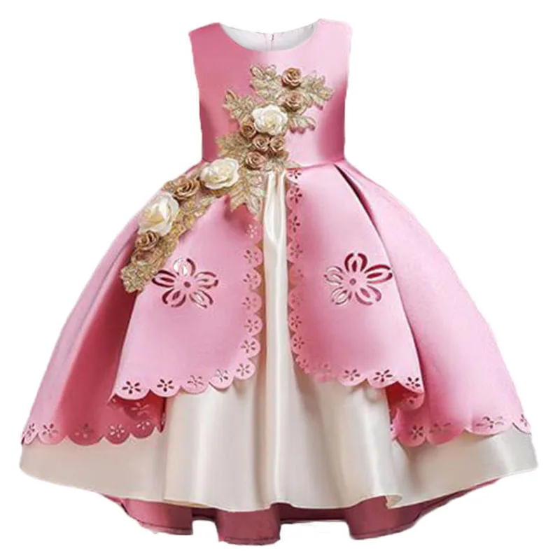 New Baby Girls Flower Dress Christmas Princess Wedding Elegant Kids Elegant Dresses Children Clothing Party Costume Clothes