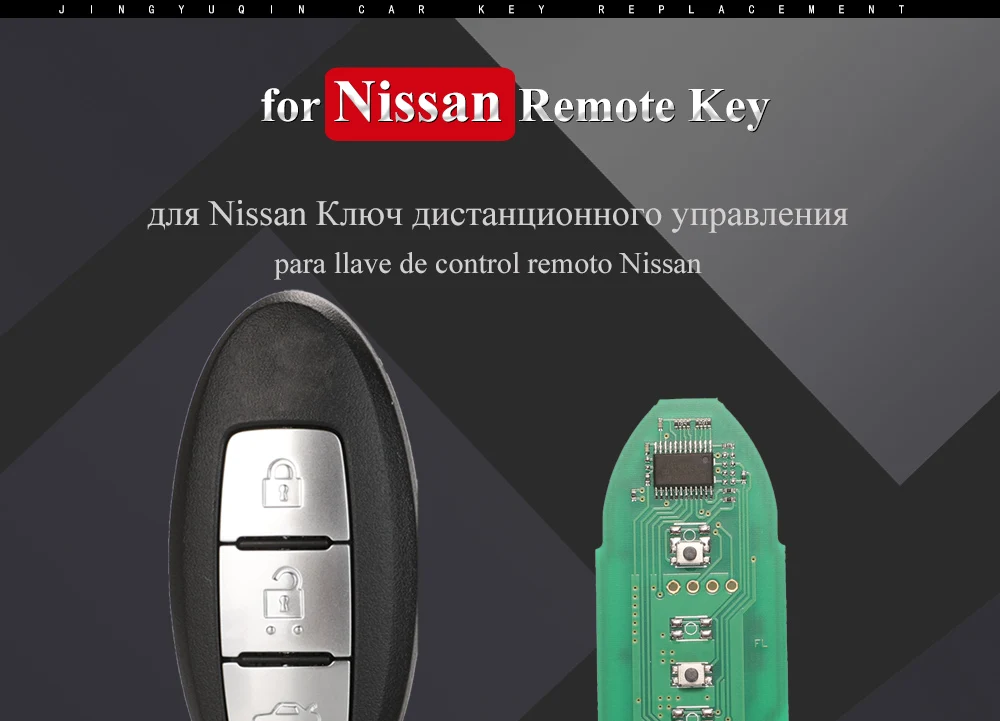 Jingyuqin TWB1G694 3BTN 433MHz ID46 Proximity Keyless Smart-Remote-Key Fob für Nissan Lannia Sentra NV200 Bulebird SYLPHY Versa – Detail 4