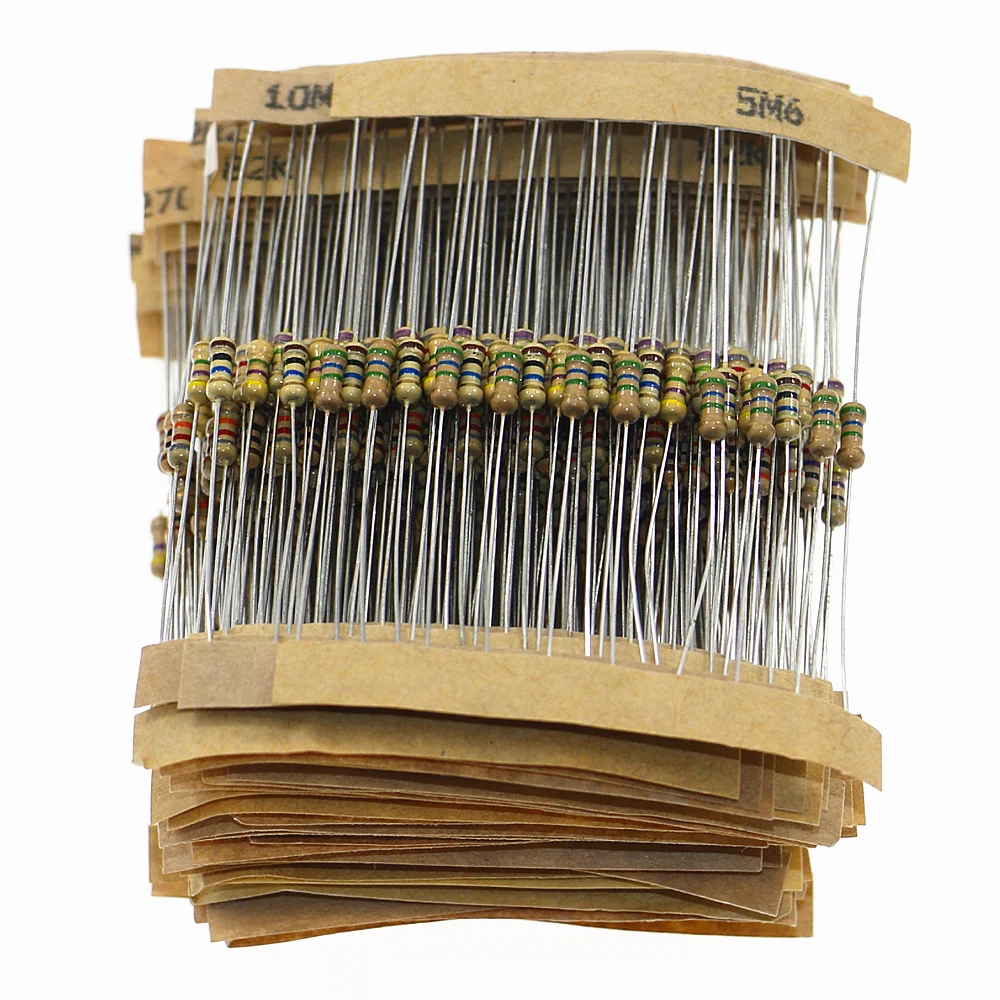 560pcs 56 Values 1/4W 5% Carbon Film Resistor Assorted Kit Set 1 ohm ~ 10M ohm Electronic lovers Resistor