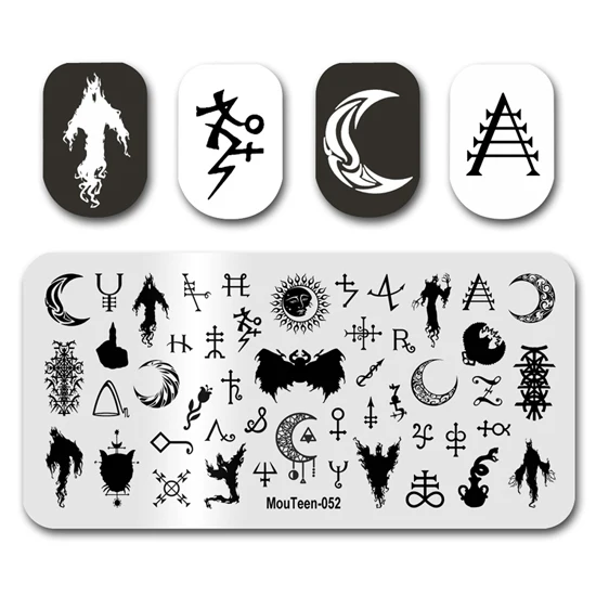 Nail Stamp MouTeen159 Magic School Animals Full Cover Nail Plates Stamp King Manicure Set For Nail Art Stamping